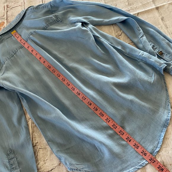 SO Button Down Denim Top - Picture 7 of 9